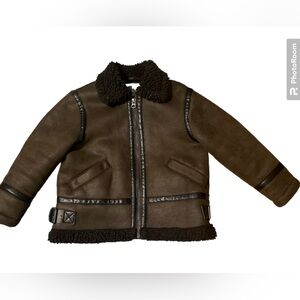 Kids Zara Double-sided Faux Shearling Jacket